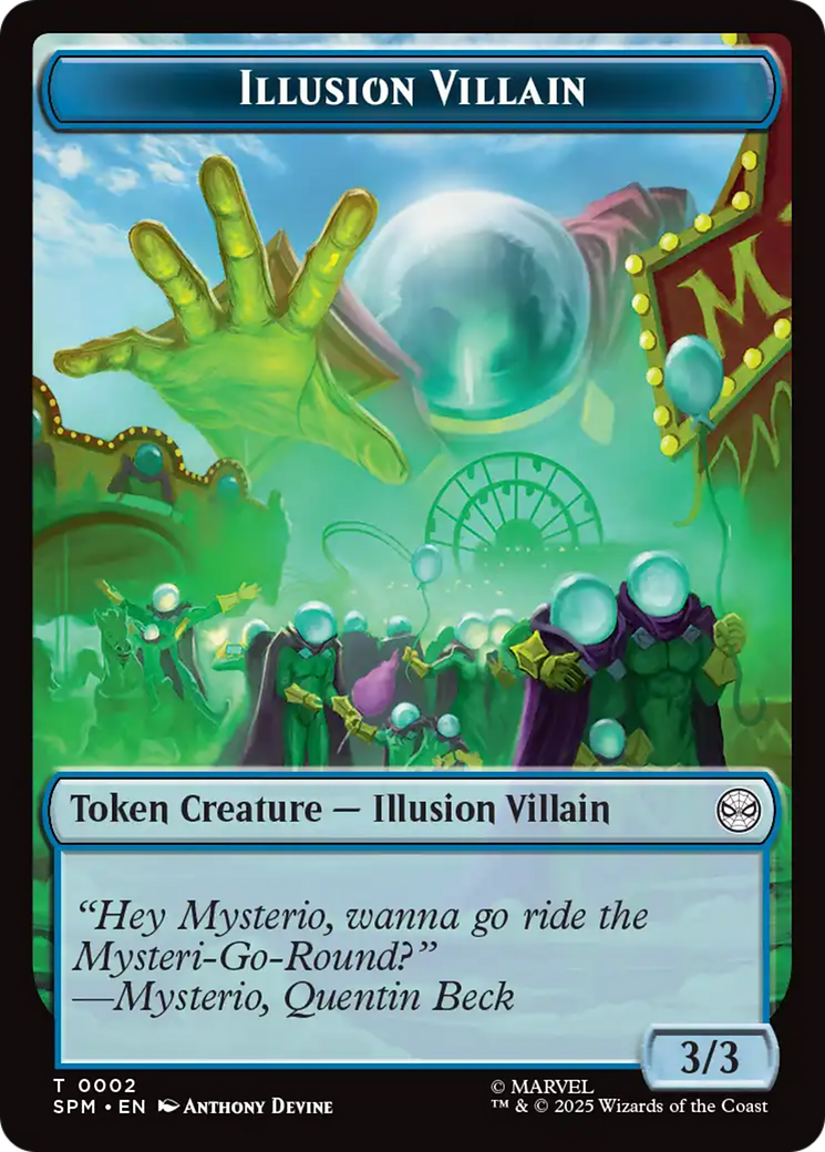 Spider // Illusion Villain Double-Sided Token [Marvel's Spider-Man Tokens] | Gear Gaming Fayetteville