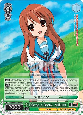 Taking a Break, Mikuru (SR) - [The Melancholy Of Haruhi Suzumiya Power Up Set] | Gear Gaming Fayetteville