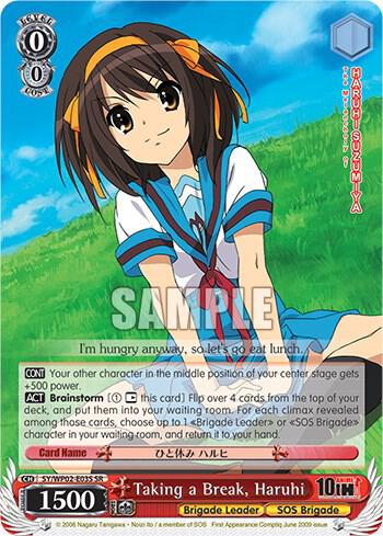 Taking a Break, Haruhi (SR) - [The Melancholy Of Haruhi Suzumiya Power Up Set] | Gear Gaming Fayetteville