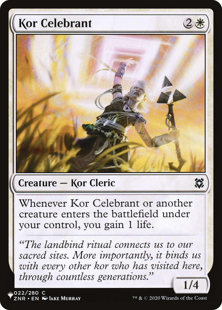 Kor Celebrant [The List Reprints] | Gear Gaming Fayetteville