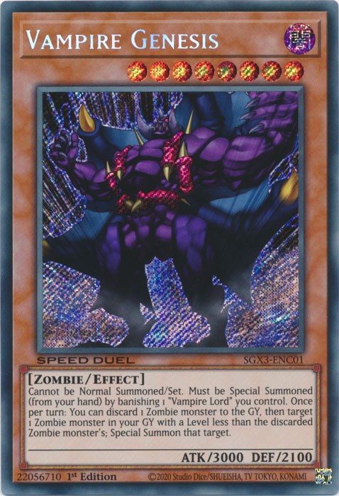 Vampire Genesis [SGX3-ENC01] Secret Rare | Gear Gaming Fayetteville