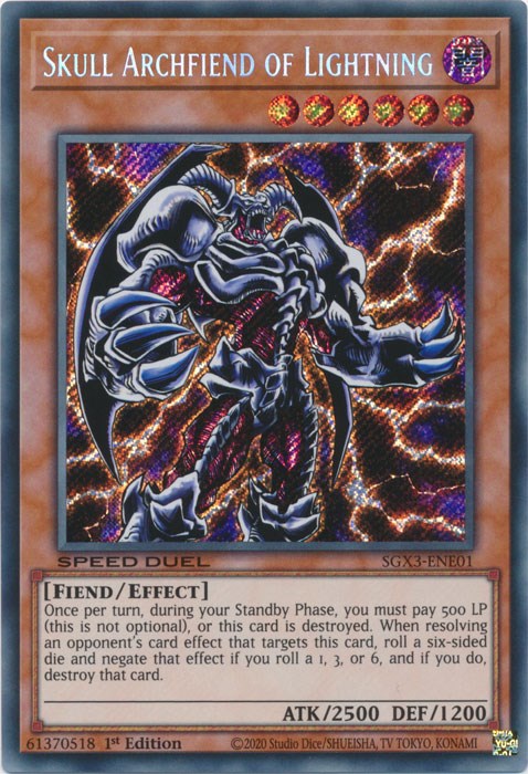 Skull Archfiend of Lightning [SGX3-ENE01] Secret Rare | Gear Gaming Fayetteville