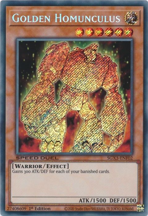 Golden Homunculus [SGX3-ENF02] Secret Rare | Gear Gaming Fayetteville