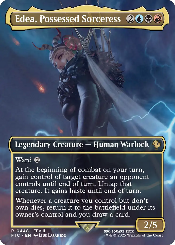 Edea, Possessed Sorceress (Borderless) [FINAL FANTASY Commander] | Gear Gaming Fayetteville