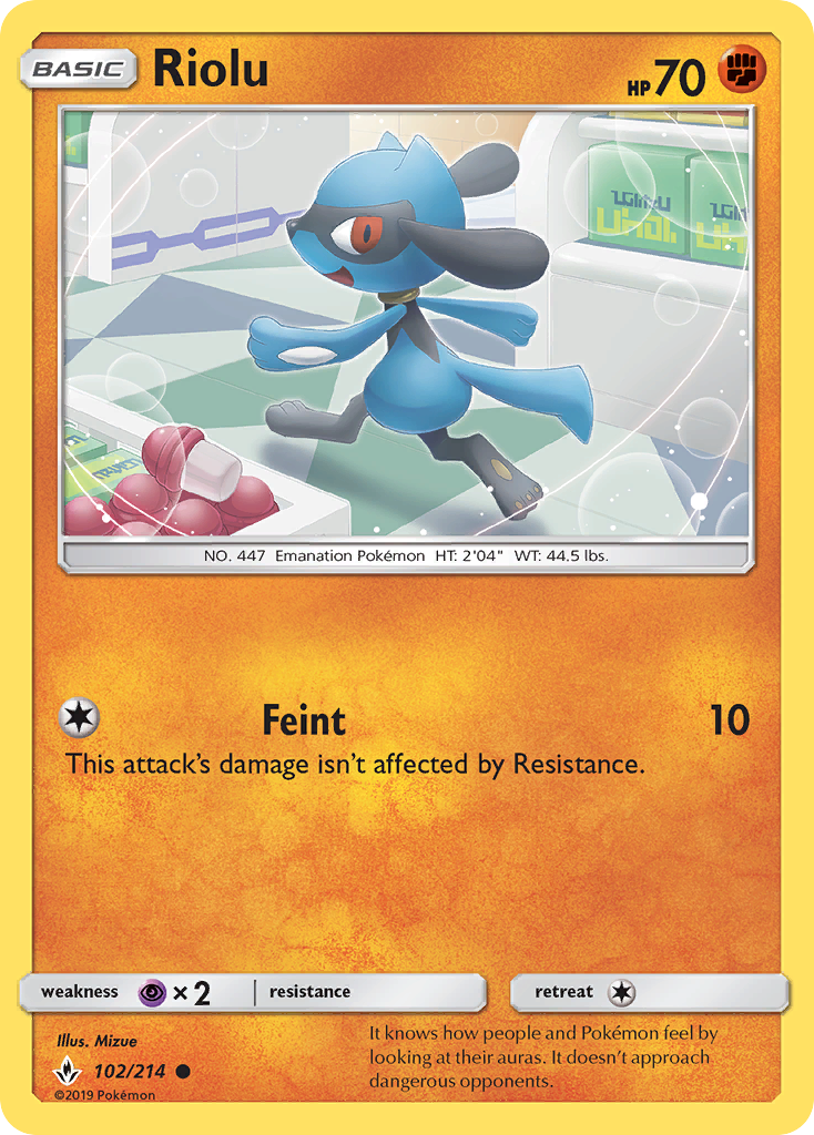 Riolu (102/214) [Sun & Moon: Unbroken Bonds] | Gear Gaming Fayetteville