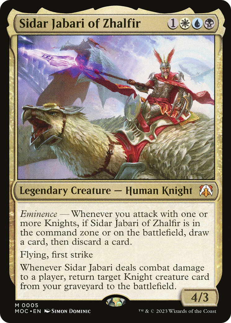 Sidar Jabari of Zhalfir [March of the Machine Commander] | Gear Gaming Fayetteville