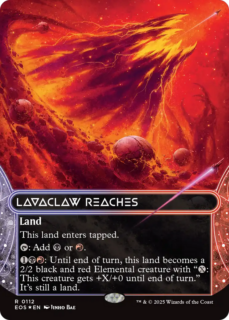 Lavaclaw Reaches (0112) (Borderless) (Galaxy Foil) [Edge of Eternities: Stellar Sights] | Gear Gaming Fayetteville