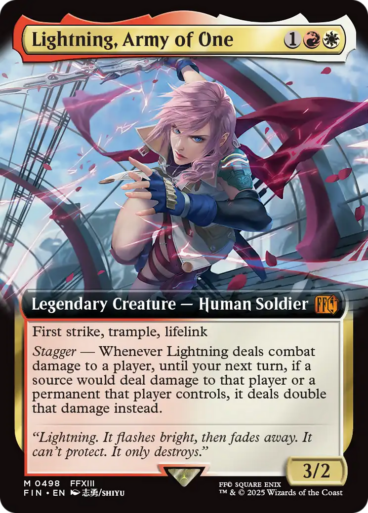 Lightning, Army of One (Extended Art) [FINAL FANTASY] | Gear Gaming Fayetteville