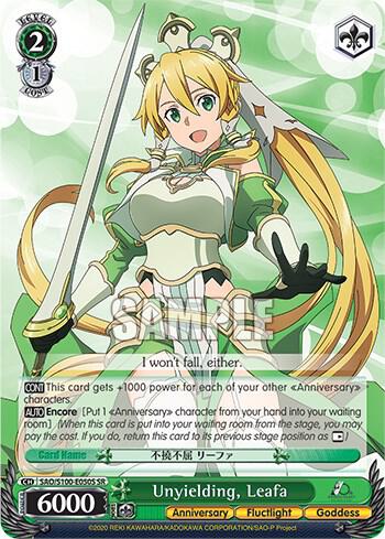 Unyielding, Leafa (SR) - [Sword Art Online Animation 10th Anniversary] | Gear Gaming Fayetteville