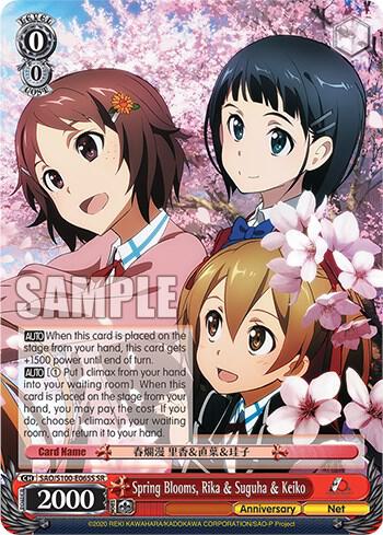 Spring Blooms, Rika & Suguha & Keiko (SR) - [Sword Art Online Animation 10th Anniversary] | Gear Gaming Fayetteville