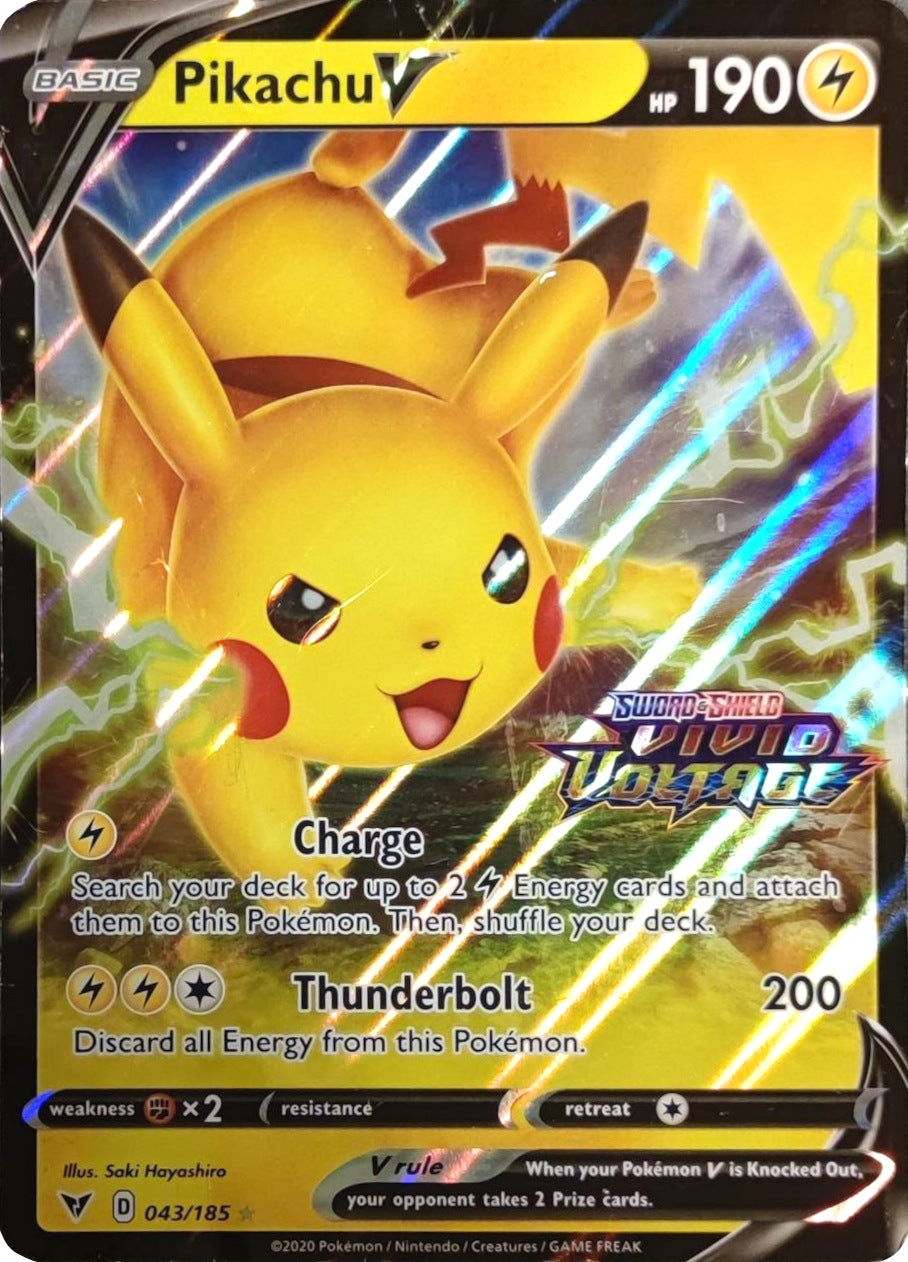 Pikachu V (043/185) (Vivid Voltage Stamp) [Sword & Shield: Vivid Voltage] | Gear Gaming Fayetteville