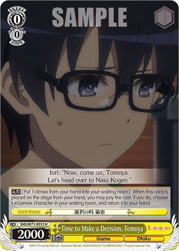 Time to Make a Decision, Tomoya - [Saekano How to Raise a Boring Girlfriend. flat] | Gear Gaming Fayetteville