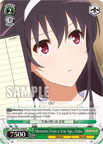 Memories From a Year Ago, Utaha - [Saekano How to Raise a Boring Girlfriend. flat] | Gear Gaming Fayetteville