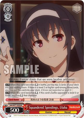 Squandered Spendings, Utaha - [Saekano How to Raise a Boring Girlfriend. flat] | Gear Gaming Fayetteville