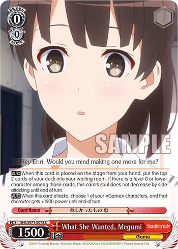 What She Wanted, Megumi - [Saekano How to Raise a Boring Girlfriend. flat] | Gear Gaming Fayetteville