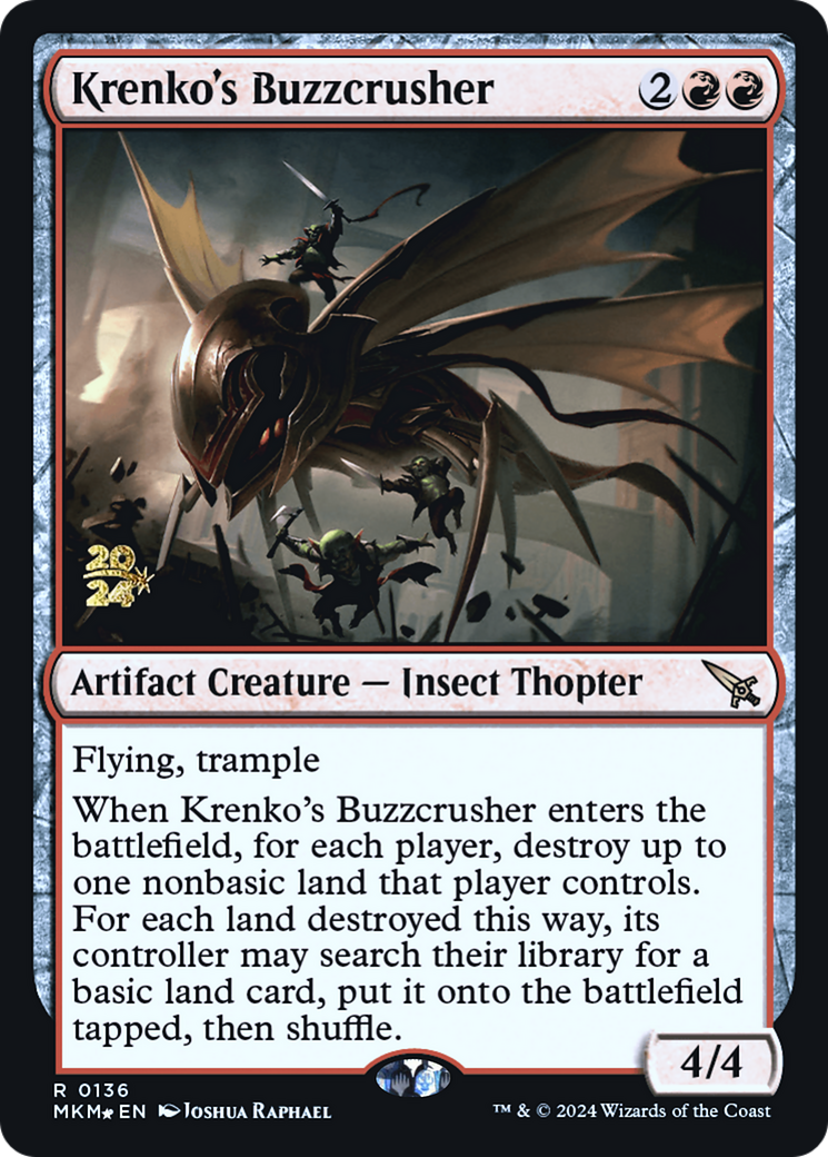 Krenko's Buzzcrusher [Murders at Karlov Manor Prerelease Promos] | Gear Gaming Fayetteville