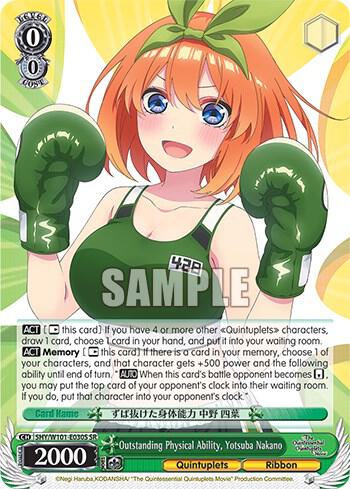 Outstanding Physical Ability, Yotsuba Nakano (SR) - [The Quintessential Quintuplets Movie] | Gear Gaming Fayetteville