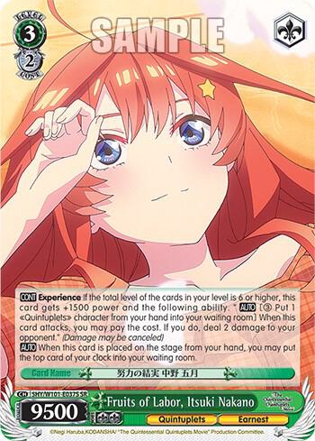 Fruits of Labor, Itsuki Nakano (SR) - [The Quintessential Quintuplets Movie] | Gear Gaming Fayetteville