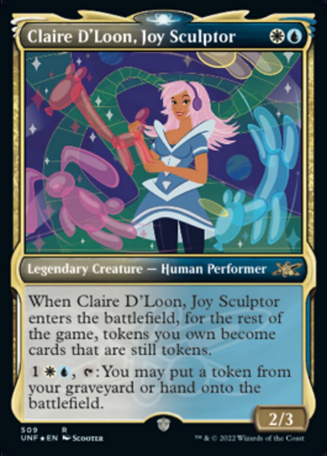 Claire D'Loon, Joy Sculptor (Showcase) (Galaxy Foil) [Unfinity] | Gear Gaming Fayetteville