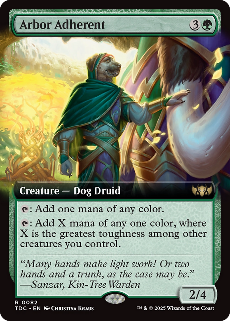 Arbor Adherent (Extended Art) [Tarkir: Dragonstorm Commander] | Gear Gaming Fayetteville
