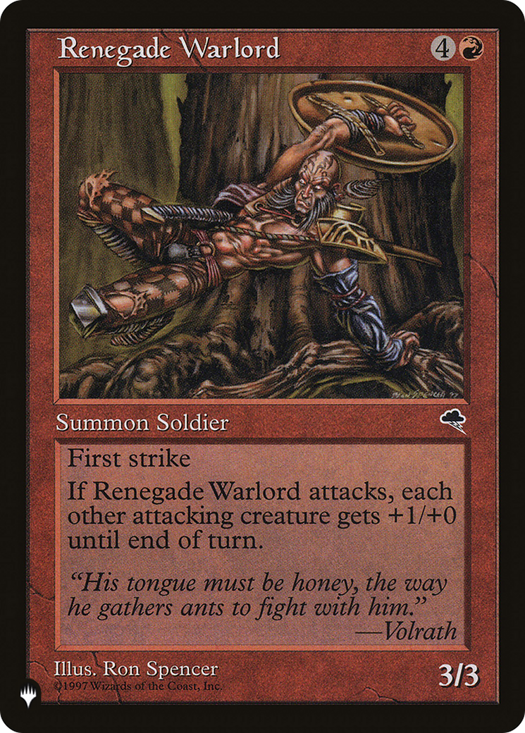 Renegade Warlord [The List Reprints] | Gear Gaming Fayetteville