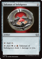 Talisman of Indulgence [Duskmourn: House of Horror Commander] | Gear Gaming Fayetteville