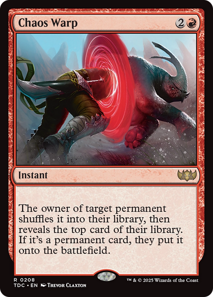Chaos Warp [Tarkir: Dragonstorm Commander] | Gear Gaming Fayetteville