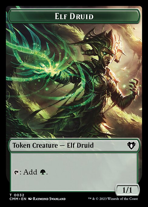 The Monarch // Elf Druid Double-Sided Token [Commander Masters Tokens] | Gear Gaming Fayetteville