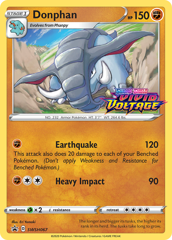 Donphan (SWSH067) (Prerelease Promo) [Sword & Shield: Black Star Promos] | Gear Gaming Fayetteville