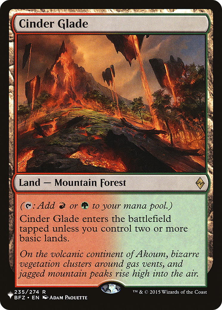 Cinder Glade [The List] | Gear Gaming Fayetteville