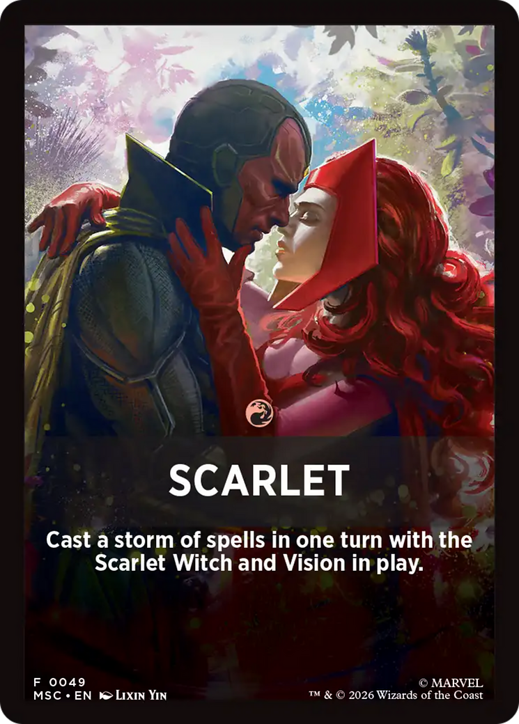 Scarlet Theme Card [Marvel Super Heroes Commander] | Gear Gaming Fayetteville