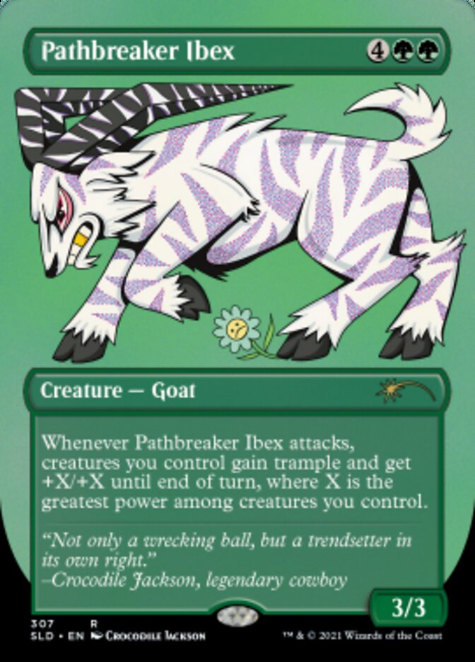 Pathbreaker Ibex (Borderless) (Foil Etched) [Secret Lair Drop Series] | Gear Gaming Fayetteville