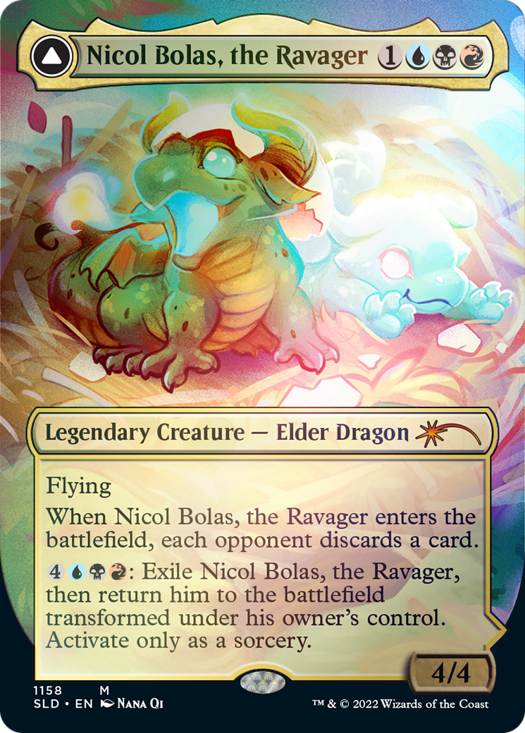 Nicol Bolas, the Ravager // Nicol Bolas, the Arisen (Borderless) [Secret Lair: From Cute to Brute] | Gear Gaming Fayetteville