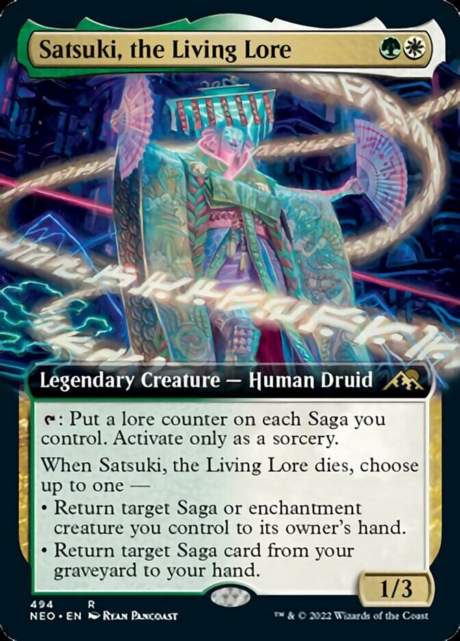 Satsuki, the Living Lore (Extended Art) [Kamigawa: Neon Dynasty] | Gear Gaming Fayetteville