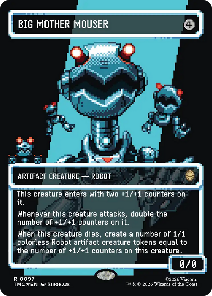 Big Mother Mouser (Borderless) (Surge Foil) [Teenage Mutant Ninja Turtles Commander] | Gear Gaming Fayetteville
