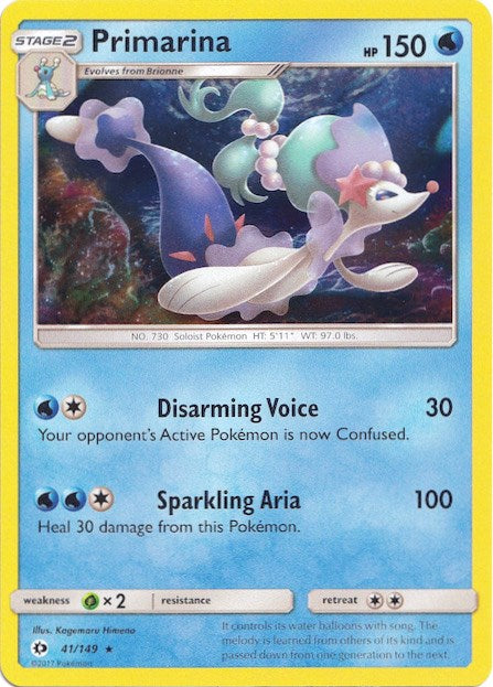 Primarina (41/149) (Water Web Holo) [Sun & Moon: Base Set] | Gear Gaming Fayetteville