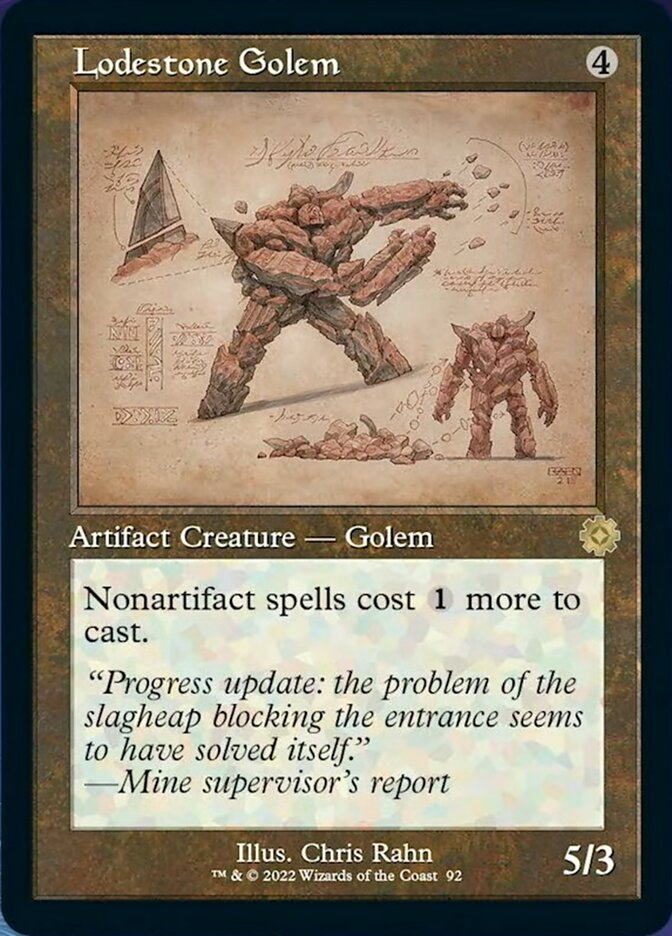 Lodestone Golem (Retro Schematic) [The Brothers' War Retro Artifacts] | Gear Gaming Fayetteville