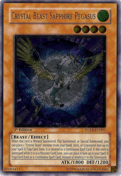 Crystal Beast Sapphire Pegasus [FOTB-EN007] Ultimate Rare | Gear Gaming Fayetteville