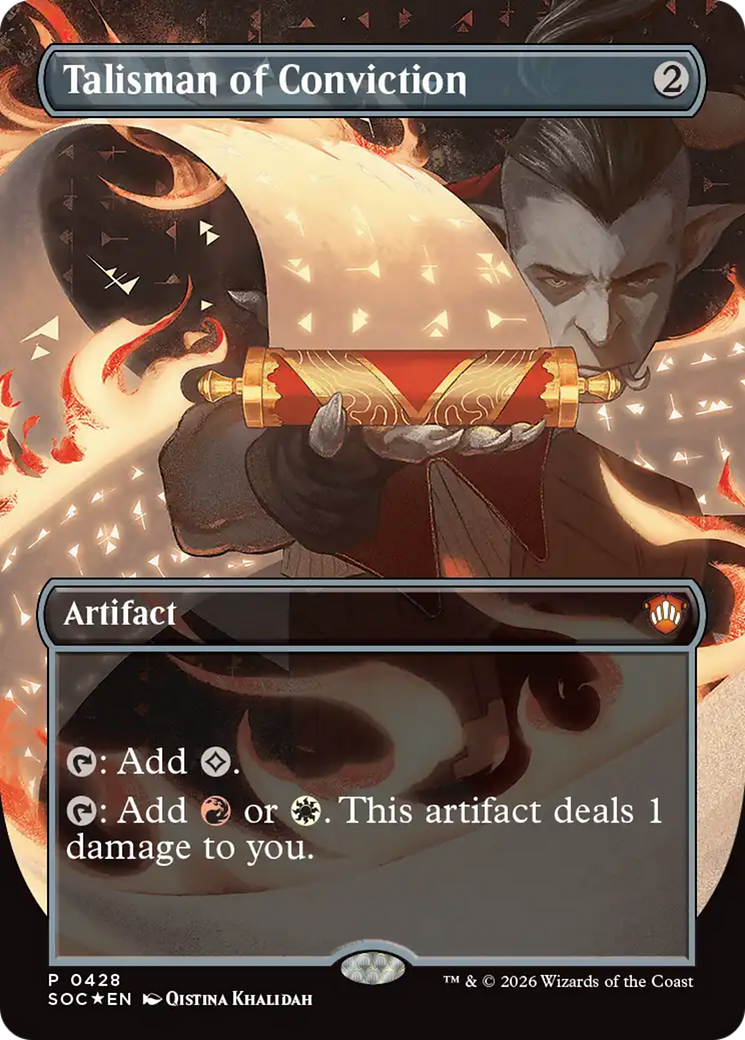 Talisman of Conviction (Borderless) [Secrets of Strixhaven Commander] | Gear Gaming Fayetteville