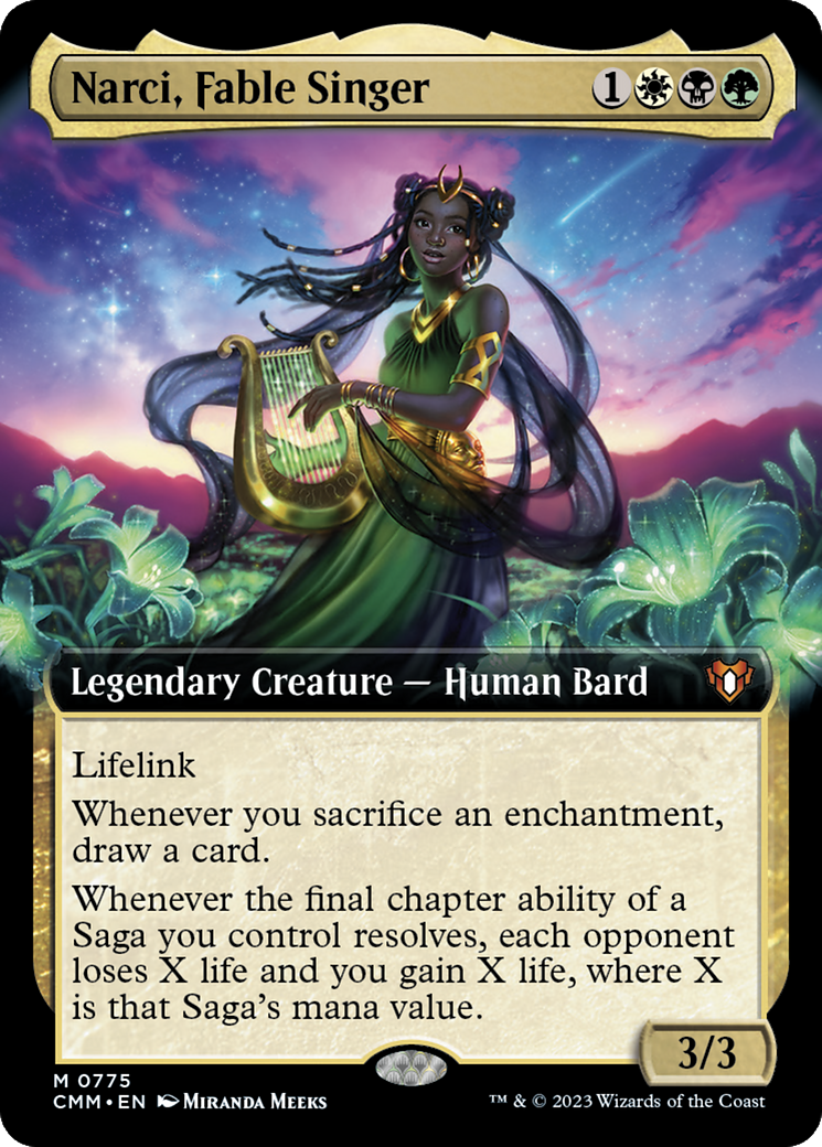 Narci, Fable Singer (Extended Art) [Commander Masters] | Gear Gaming Fayetteville