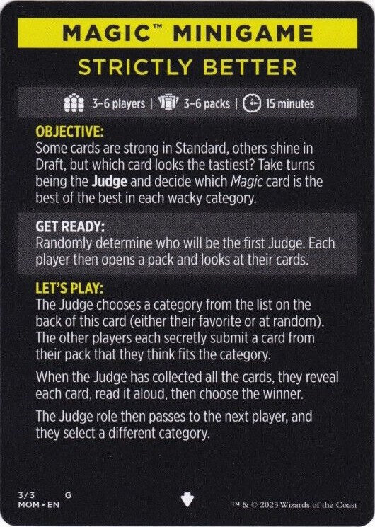 Strictly Better (Magic Minigame) [March of the Machine Minigame] | Gear Gaming Fayetteville