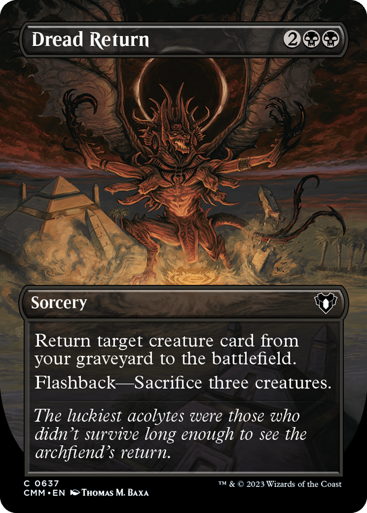 Dread Return (Borderless Alternate Art) [Commander Masters] | Gear Gaming Fayetteville