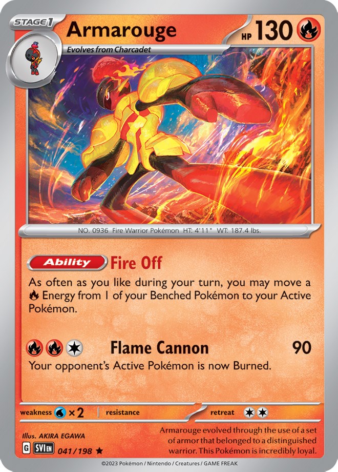 Armarouge (041/198) (Line Holo) [Scarlet & Violet: Base Set] | Gear Gaming Fayetteville