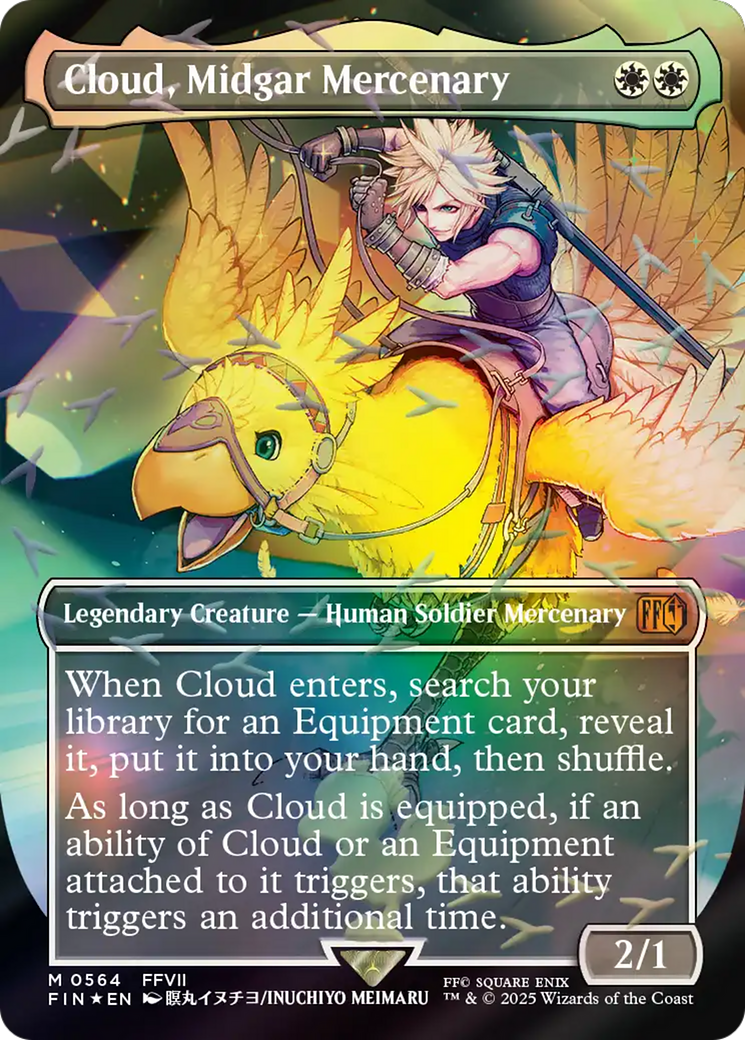 Cloud, Midgar Mercenary (Borderless) (Chocobo Track Foil) [FINAL FANTASY] | Gear Gaming Fayetteville