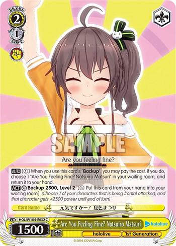 Are You Feeling Fine? Natsuiro Matsuri - [hololive production Vol.2] | Gear Gaming Fayetteville