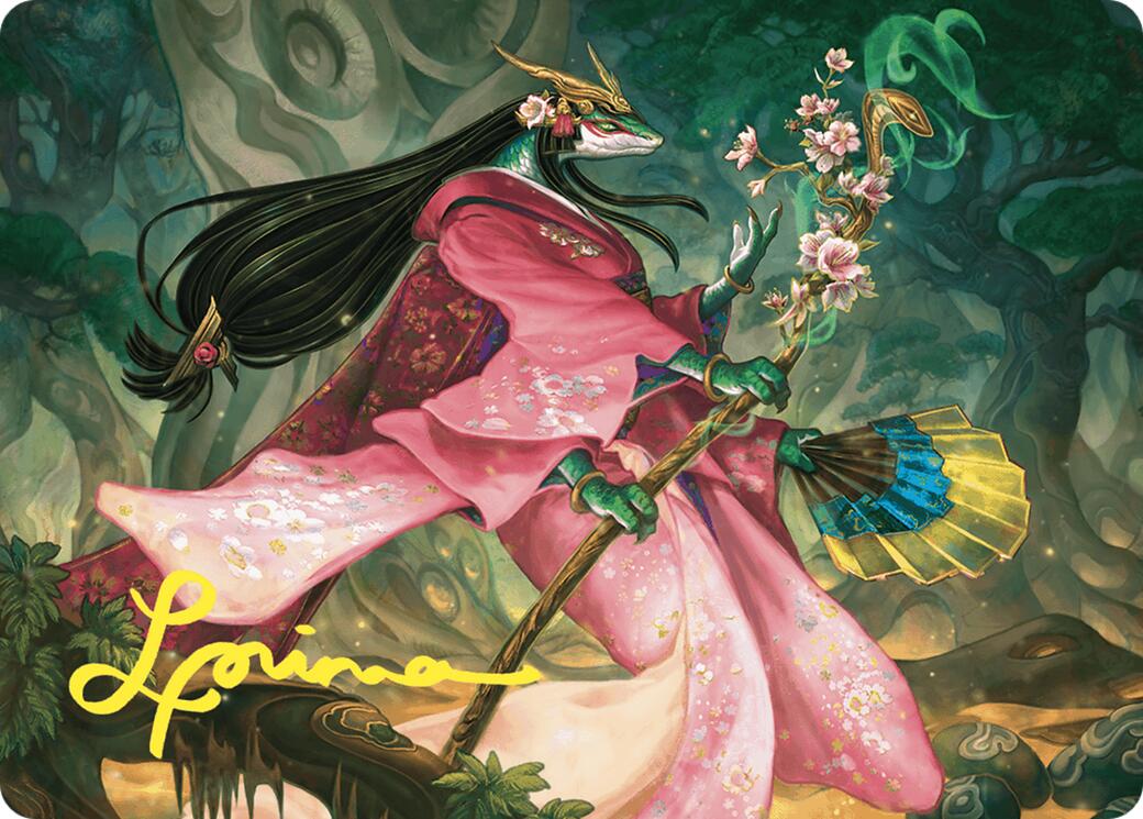 Sakiko, Mother of Summer Art Card (Gold-Stamped Signature) [Commander Masters Art Series] | Gear Gaming Fayetteville