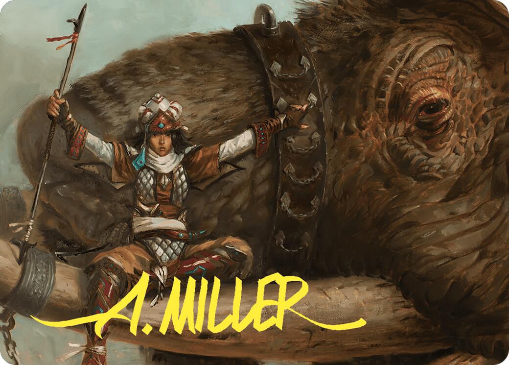 Tuskguard Captain Art Card (Gold-Stamped Signature) [Commander Masters Art Series] | Gear Gaming Fayetteville