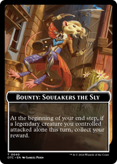 Bounty: Squeakers the Sly // Bounty Rules Double-Sided Token [Outlaws of Thunder Junction Commander Tokens] | Gear Gaming Fayetteville