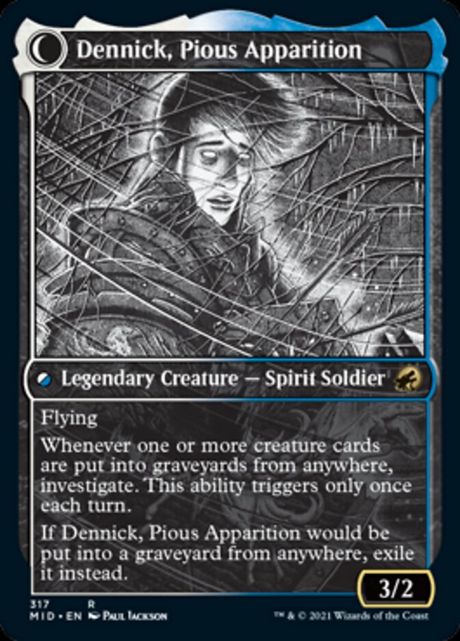 Dennick, Pious Apprentice // Dennick, Pious Apparition (Showcase Eternal Night) [Innistrad: Midnight Hunt] | Gear Gaming Fayetteville