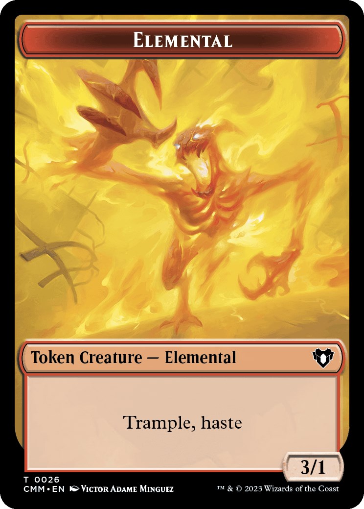 Elemental (0026) // Construct (0041) Double-Sided Token [Commander Masters Tokens] | Gear Gaming Fayetteville